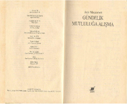 Gündelik Mutluluğa Alışma-Anja Meulenbent-1994-140s