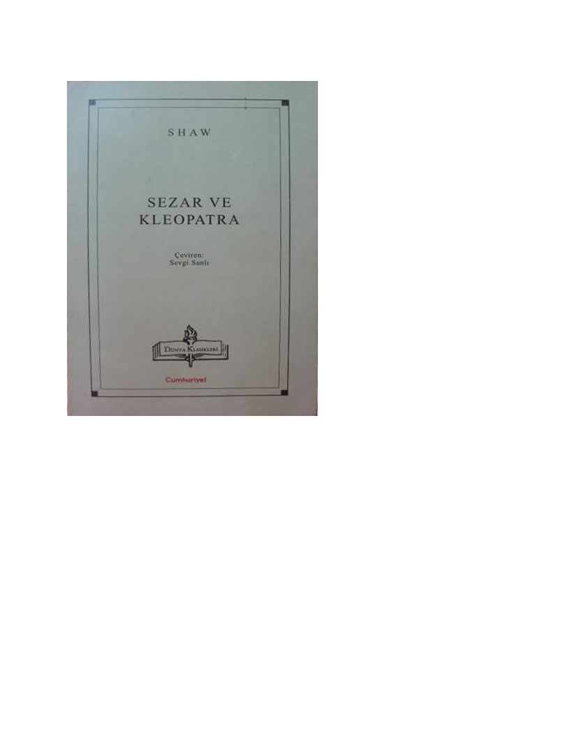 Sezar Ve Kleopatra-Bernard Shaw-Sevgi Sanli-2005-176s