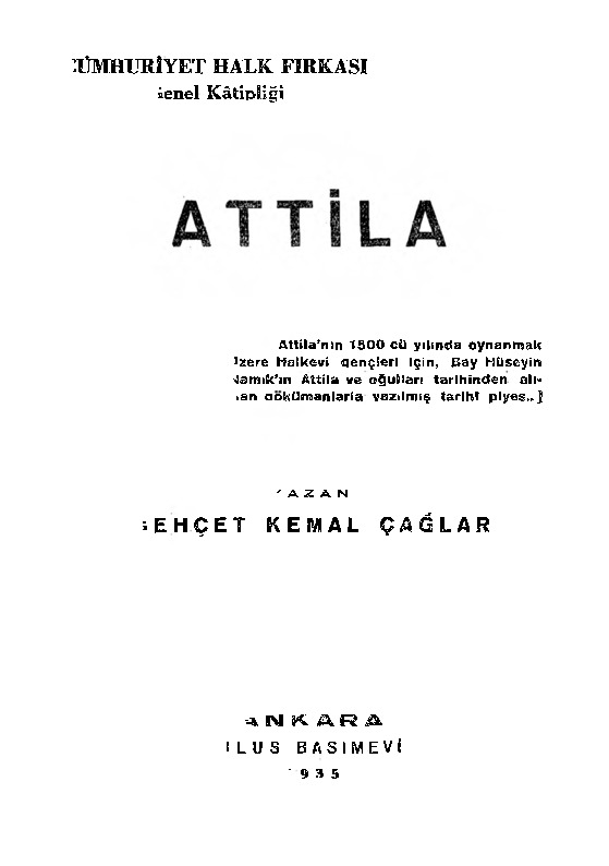 Attila-Behhcet Kemal Çağlar-1935-31s