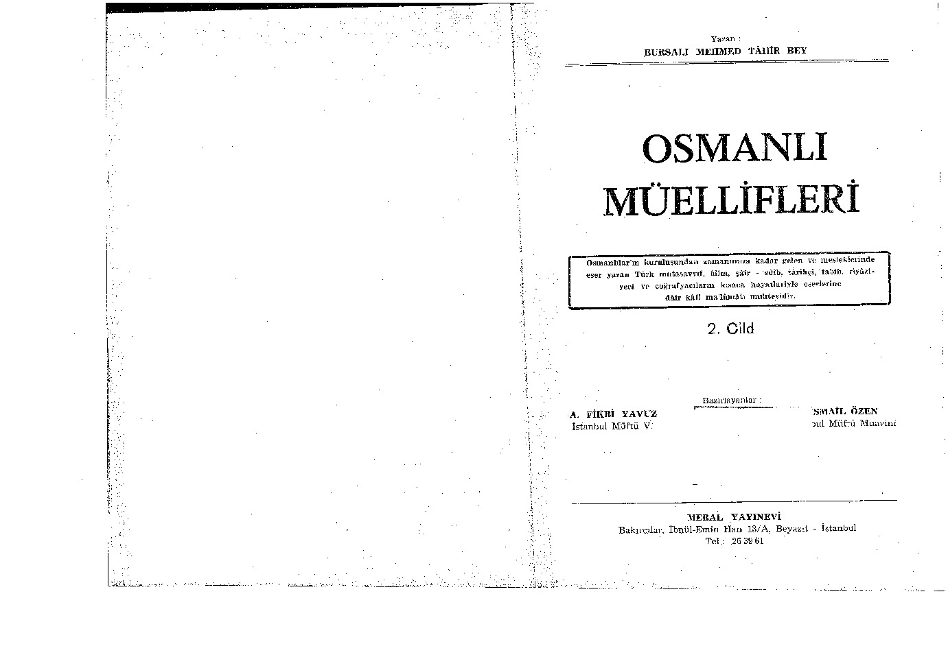 Osmanlı Muellifleri-1299-1915-2-Ali Fikri Yavuz-İsmayıl Özen-1972-446s