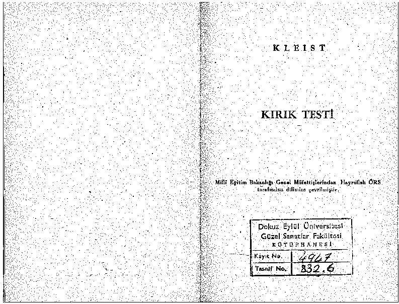 Kirik Testi-Komedi-Heinrich Von Kleist--1988-91s