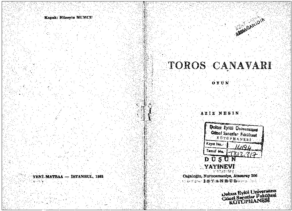 Toros Canavari-Eziz Nesin-1965-192