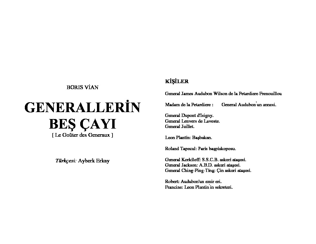Generalların Beş Çayı-Boris Vian-Ayberk Erkay-1099-30s