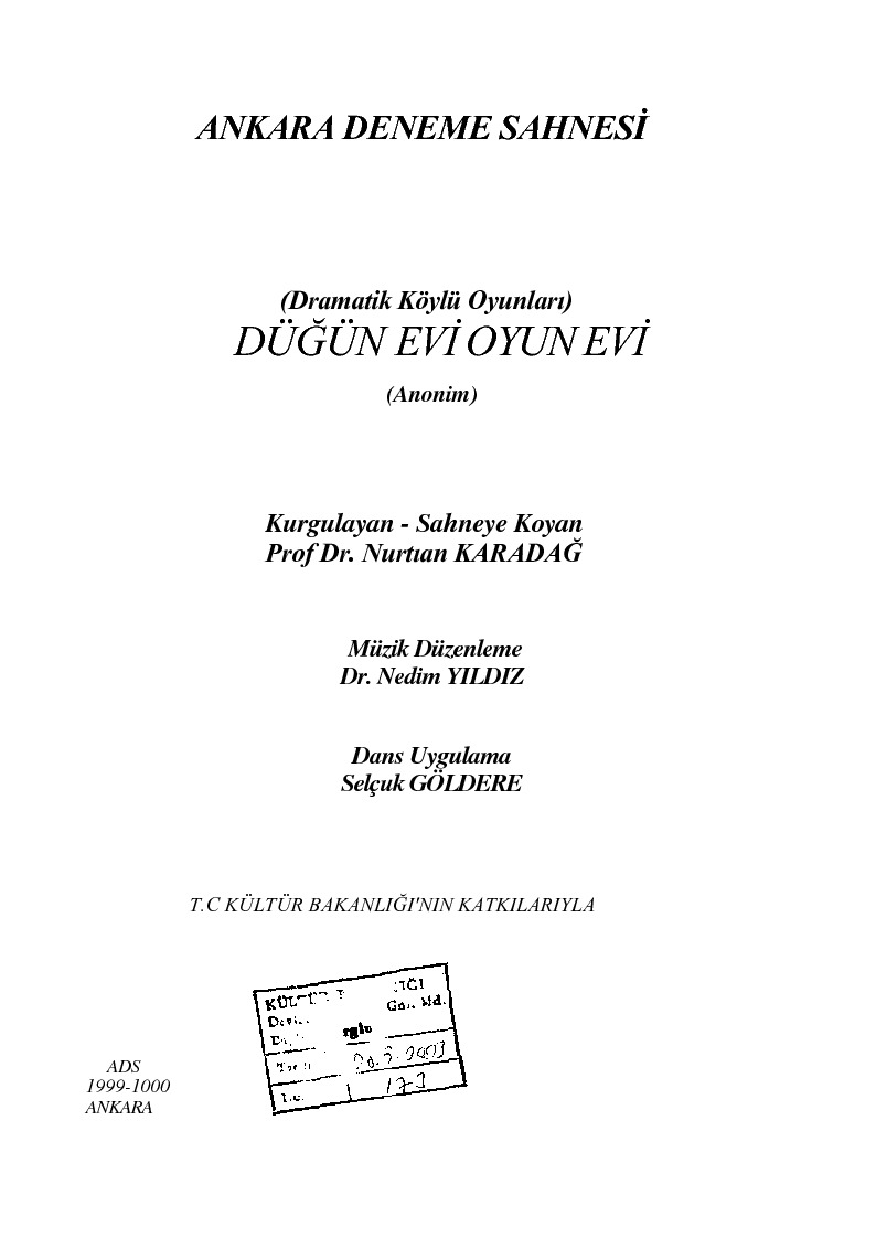 Düğün Evi Oyun Evi-Anonim-Nurtian Qaradağ-1999-47s