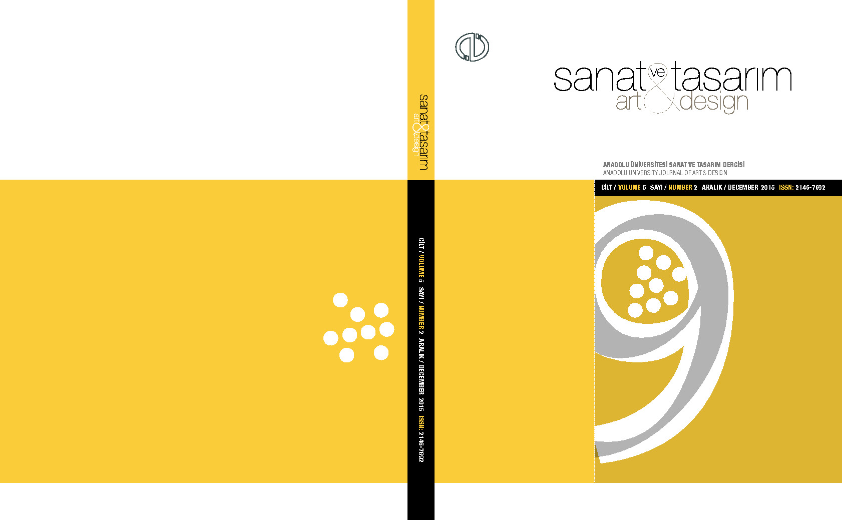 Sanat Ve Tasarım Dergisi 09. Say-Art-Design-Anadolu Üniversitesi-2015-246s