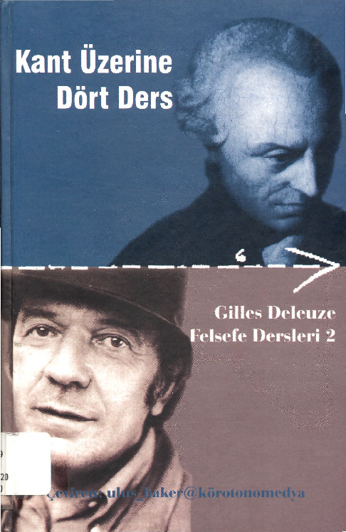 Kant Üzerine Dörd Ders-Felsefe Dersleri-2-Gilles Deleuze-Ferhad Taylan-2000-112s