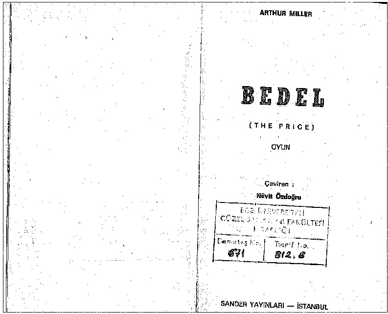 Bedel-Oyun-Arthur Miller-Nüvid Özdoğru-1968-119s