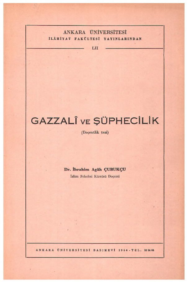 Qezzali Ve Şübheçilik-Ibrahim Aqah Çubuqcu-1964-129s