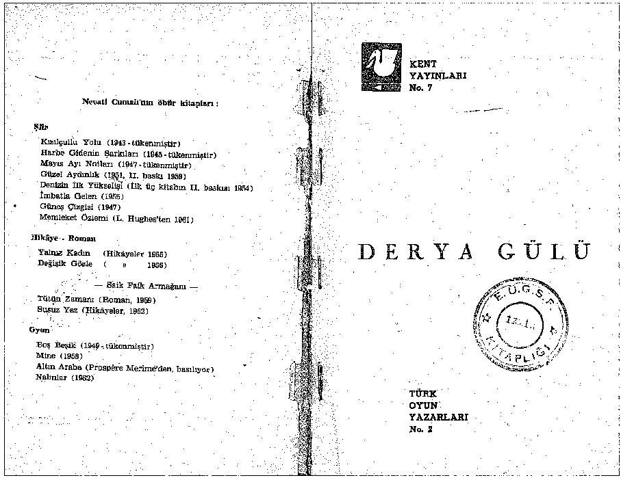 Derya Gülü-Necati Cumalı-1963-73s