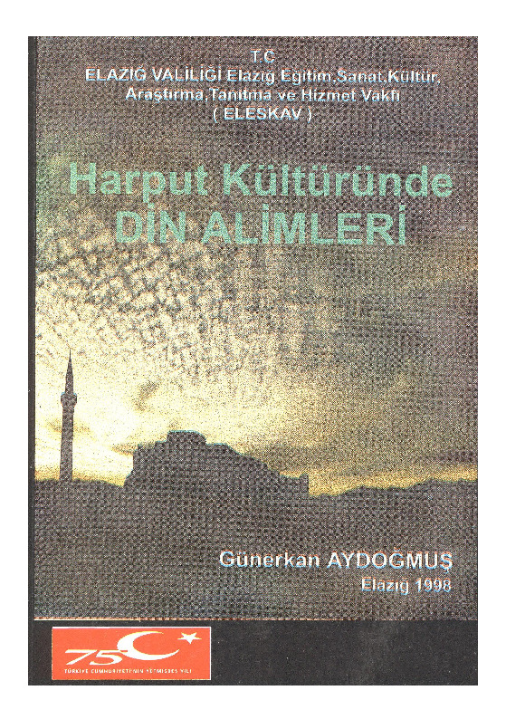 Harput Kültüründe Din Alimleri-Günerkan Aydoğmuş-1998-313s