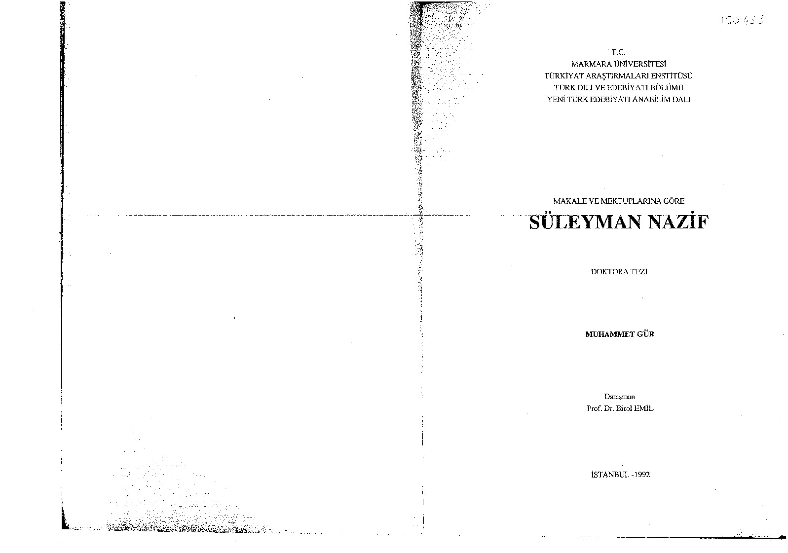 Meqale Ve Mektublarına Göre Süleyman Nezif-Muhammed Gür-1992-423s