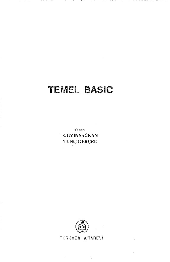 Temel BASIC-Güzin Sağkan-Tunc Gerçek-1991-168s