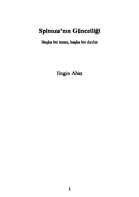 Spinozanın Güncelliği-Başqa Bir Insan-Başqa Bir Devlet-Engin Abad-2003-22