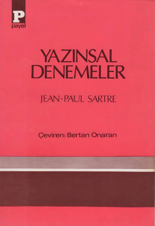 Yazınsal Denemeler-Jean-Paul Sartre-Bertan Onaran-1984-143s