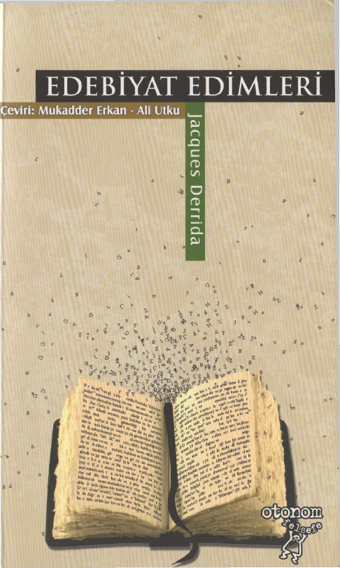 Edebiyat Edimleri-Jacques Derrida-Muqedder Erkan-Ali Utqu-2010-547s