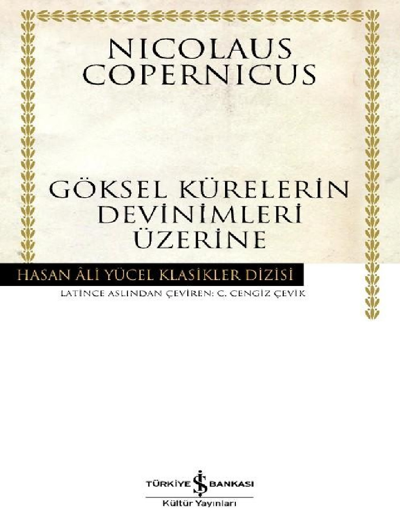 Göksel Kürelerin Devinimleri Üzerine-Nicolaus Coperni-C.Çingiz Çevik-614s