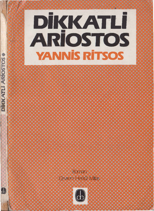 Diqqetli Ariostos-Yannis Ritsos-Herkul Millas-1987-113s