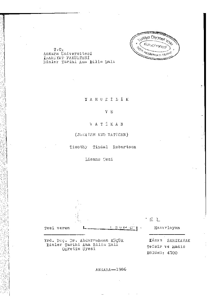 Yahudilik Ve Vatikan-Kazım Sariqavaq-1987-178s