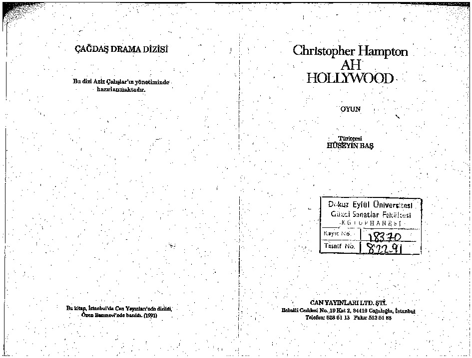 Ah Hollywood-Christopher Hampton-Hüseyin Baş-1991-111s