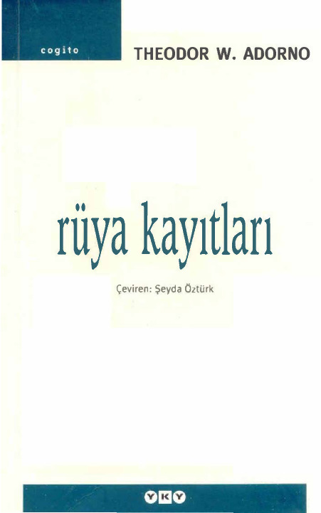 Rüya Qayıdları-Theodor W.Adorno-Şeyda Öztürk-2007-90s