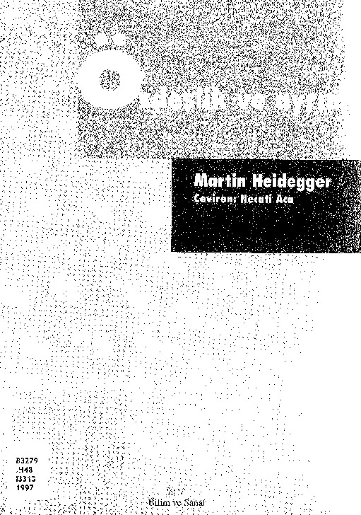 Özdeşlik Ve Ayrım-Heidegger-Necati Aça-1997-63s