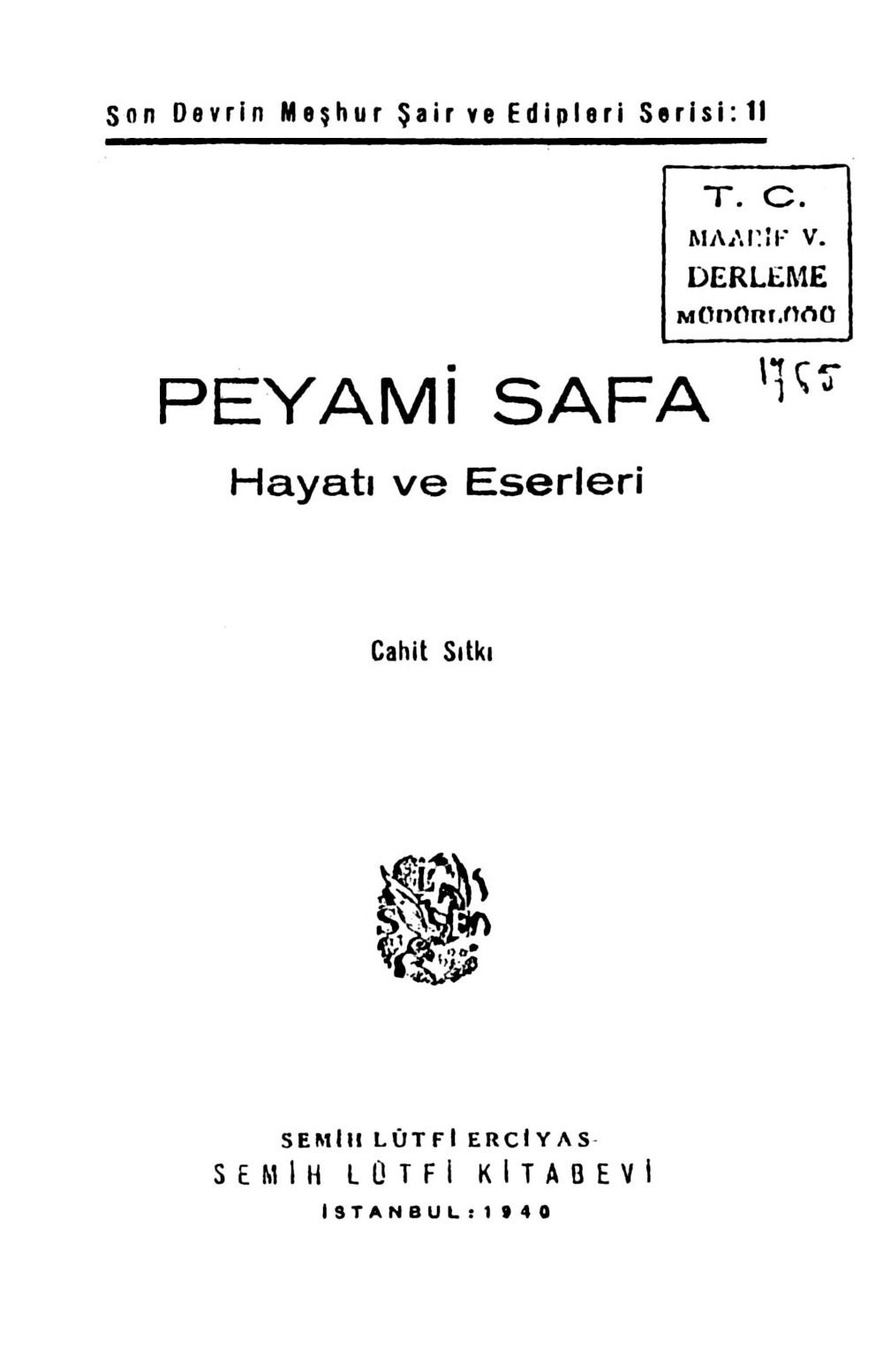 Peyami Sefa-Hayati Ve Eserleri-Cahid Sidqi-1940-22s