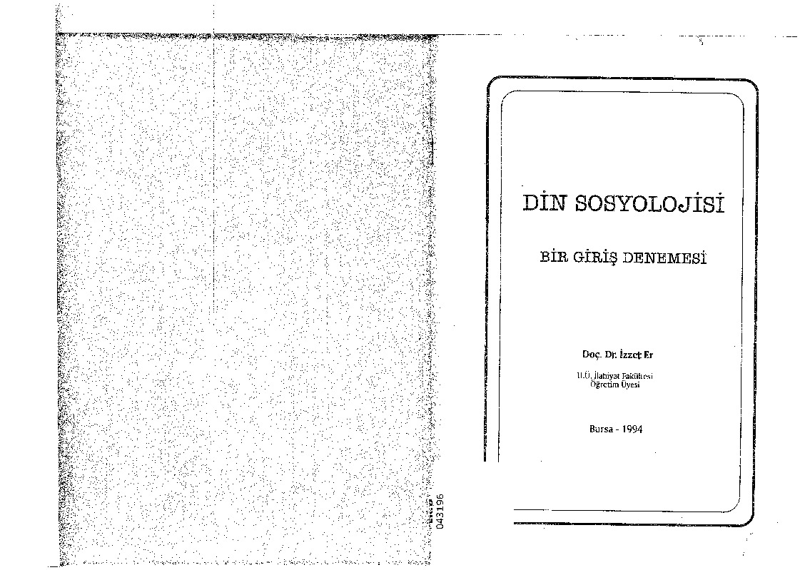 Din Sosyolojisi-Bir Giriş Denemesi-Izzet Er-1994-73s