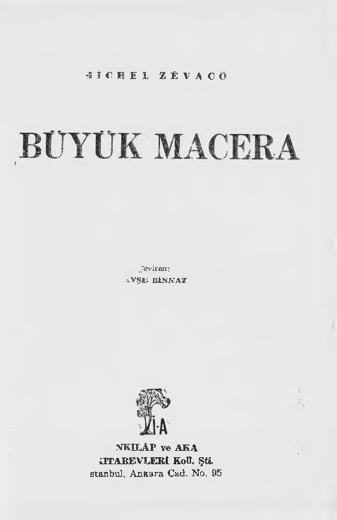 Böyük Macera-Michel Zevaco-Ayşe Binnaz-1970-152s