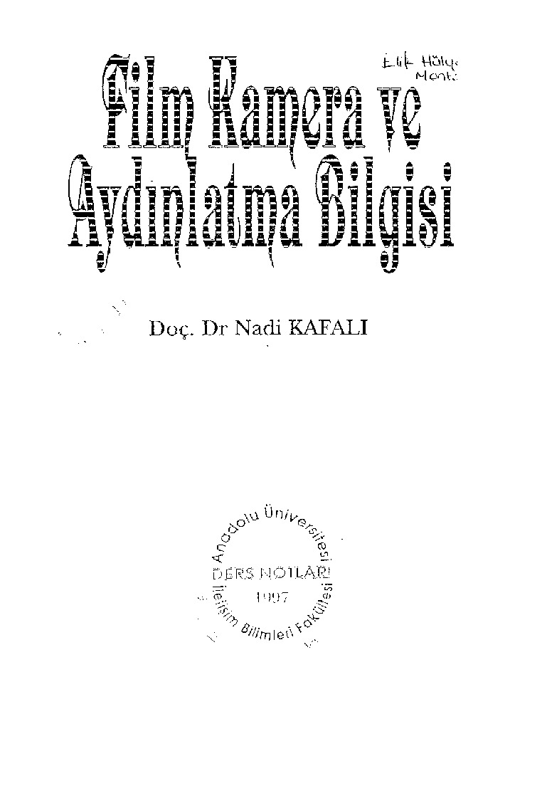 Film-Kamera-Aydınlatma Bilgisi-Nadi Qafalı-1997-207s