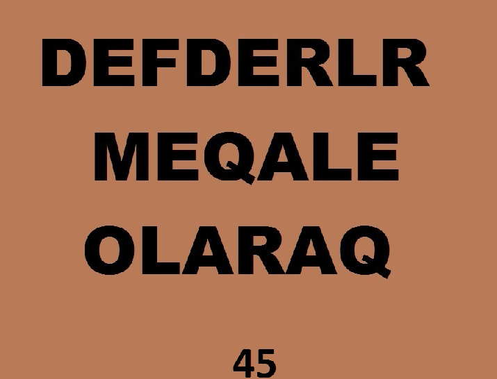 Defderler-Meqale Olaraq-45-235s
