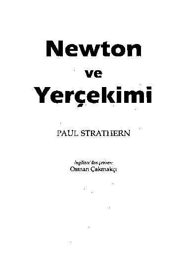 90 Deqiqede Newton ve Yerçekimi-Paul Strathern-Osman Çaxmaqçı-1997-95s