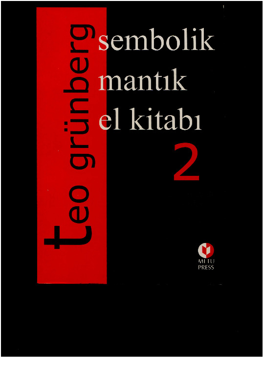 Simbolik Mentiq Elkitabi-Ozel Mentiq Sistimleri-2-Teo Grünberg-2000-416