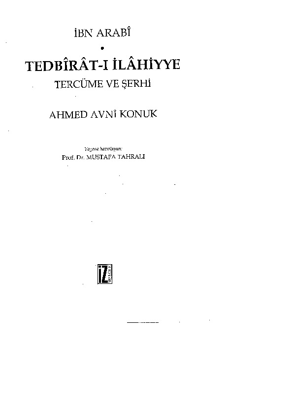 Tedbirati Ilahiyye-Muhyitdin Ibn Erebi-Çevri Ve Açıqlaması-Ahmed Avni Konuq-2004-602