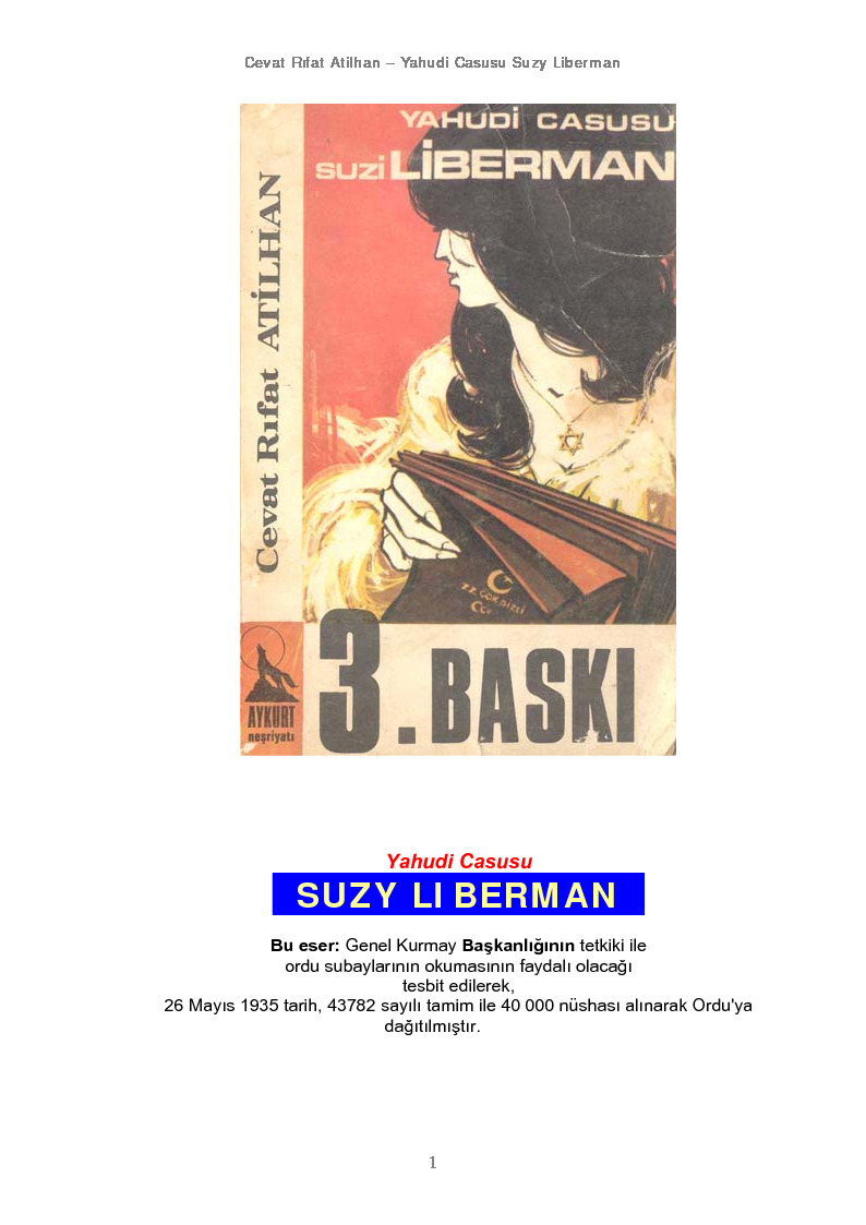 Yahudi Casusu-Suzi Liberman-Cavad Rifat Atılxan-2003-80s