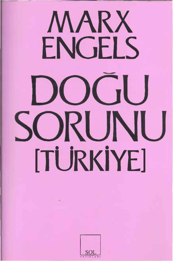 Doğu Sorunu-Türkiye-Marks-Engels-1995-809s