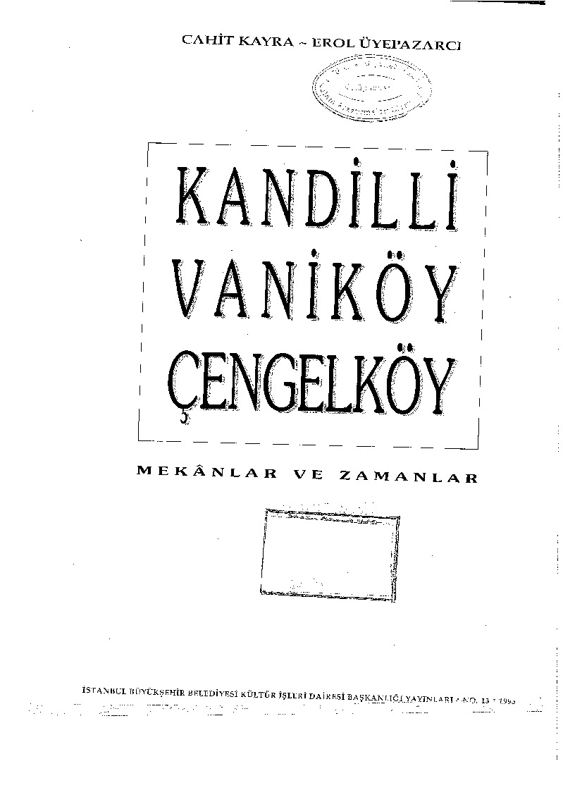 Qandilli Vanikoy Çengelköy-Cahid Qayra-Erol Uyebazarçi-1993-238s