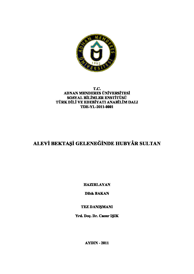 Alevi Bektaşi Geleneğinde Hubyar Sultan-Dilek Bakan-2011-330s