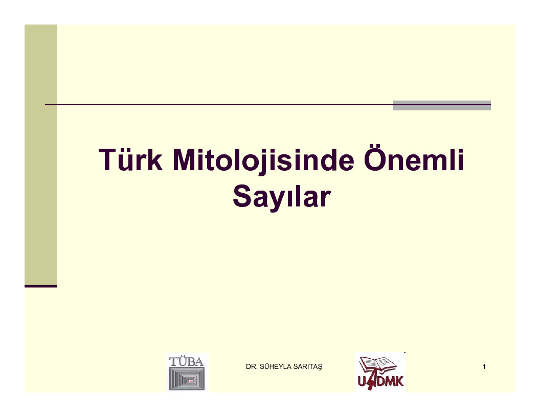 Türk Mitolojisinde Önemli Sayılar-Süheyla Sarıdaş-15s