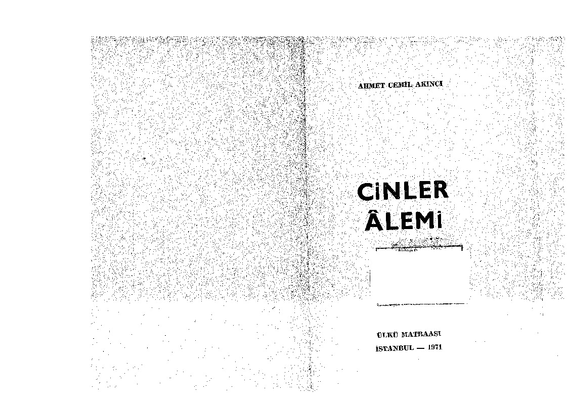 Cinler Alemi-Ahmed Cemil Akıncı-Istanbul-1971-225s