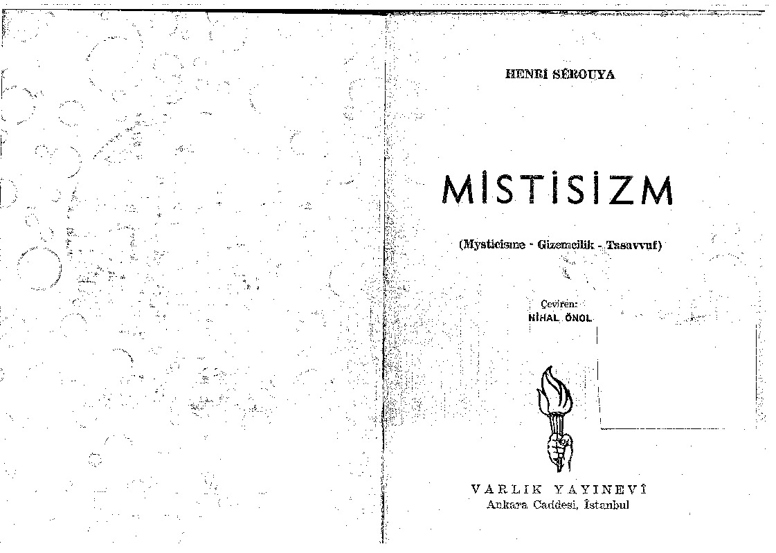 Mistisizm-Mysticisme-Gizemçilik-Tasavvuf-Henri Serouya-Nihal Önal-1967-160s