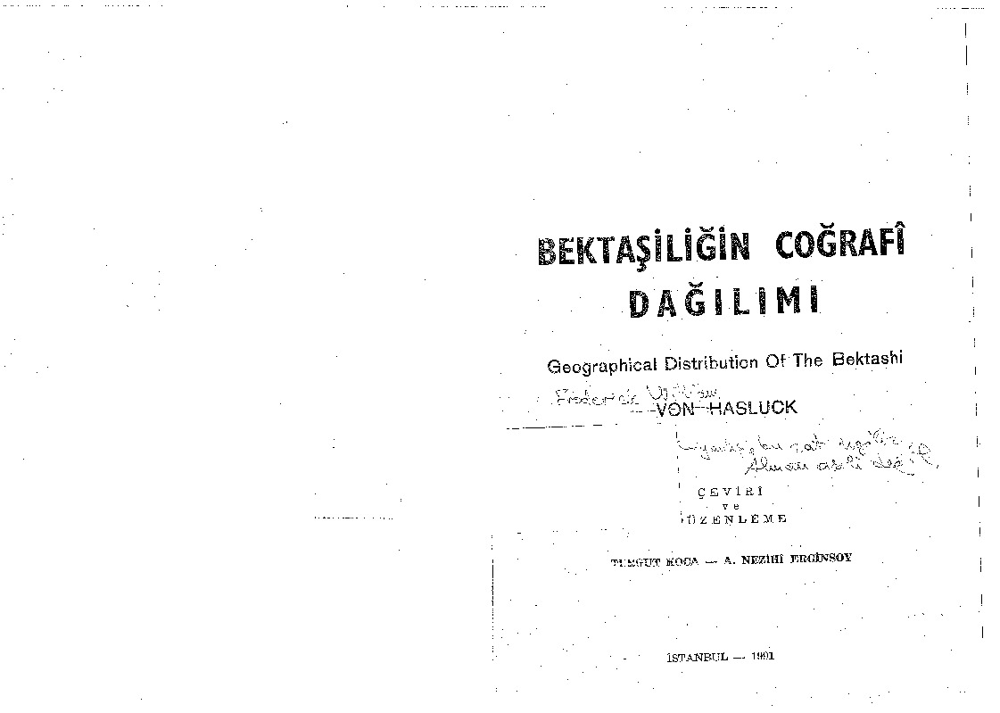 Bektaşiliğin Cuğrafi Dağılımı-Von Hasluck-Turqut Qoca-A.Nezihi Erginsoy-1991-49s