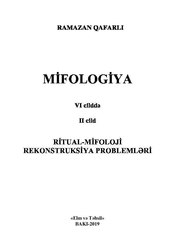 Ritual Mifolojya-Mifologiya-2-Rikonstruqsiya problemleri-Remezan Qafarlı-Baki-2019-432
