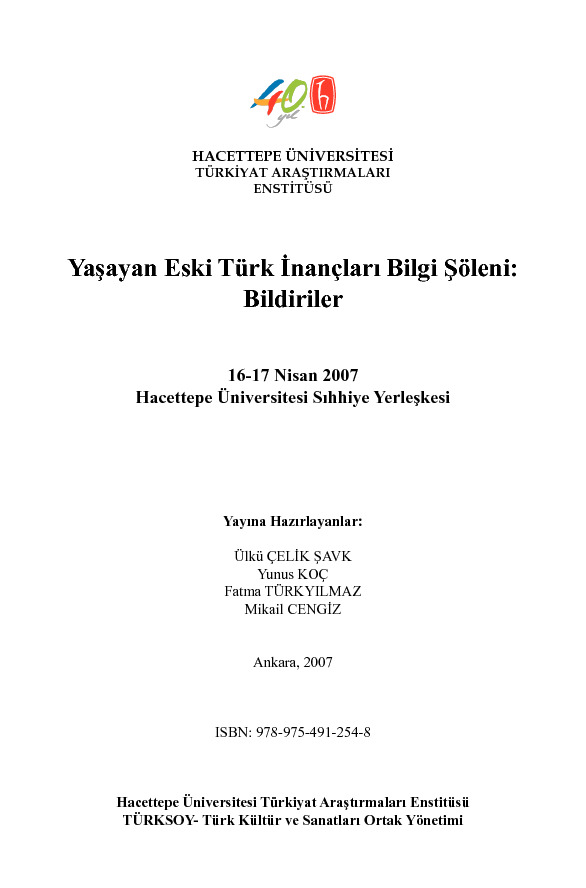 Yaşayan Eski Türk Inancları Bilgi Şöleni-Bildiriler-2007-126s