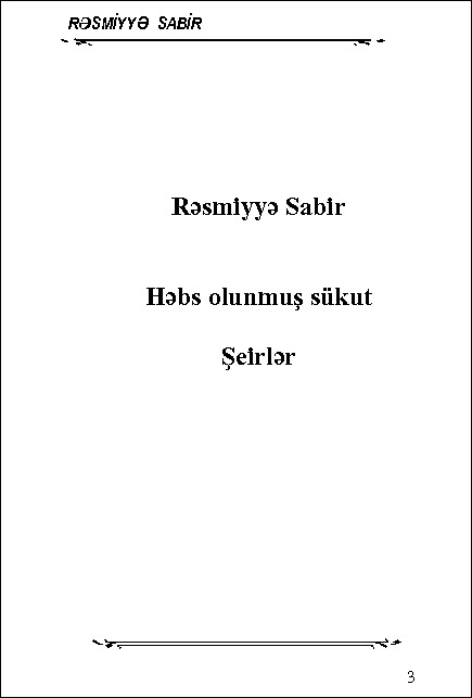 Hebs Olunmuş Sukut-Şiirler-Resmiyye Sabir-120s
