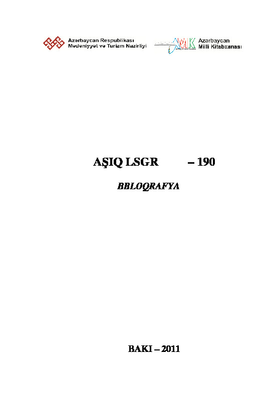 Aşıq Elesger-Bibliyoqrafya-Baki-2011-150s