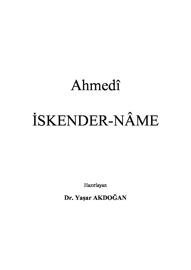 Ahmedi-Iskendername-Yaşar Ağdoğan-505s
