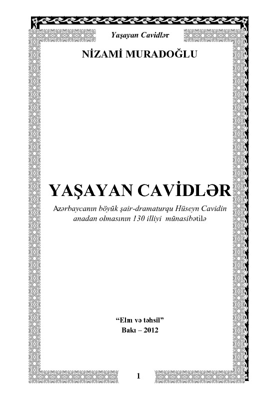 Yaşayan Cavidler-Nizami Muradoğlu-Baki-2012-195s