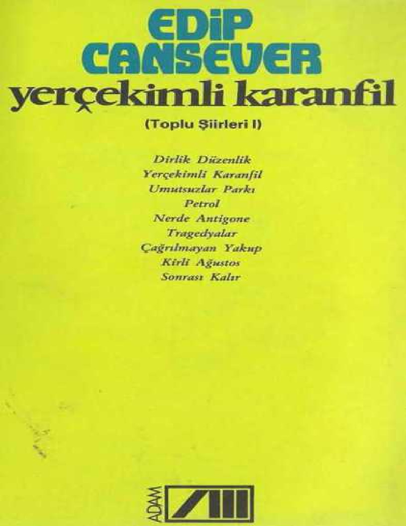 Yerçekimli Qaranfil-Toplu Şiirleri-1-Edib Cansever-2003-533s