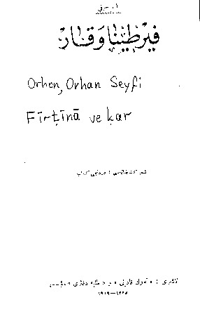 Fırtına Ve Qar-Orxun-Orxan Seyfi-Ebced-1919-48s