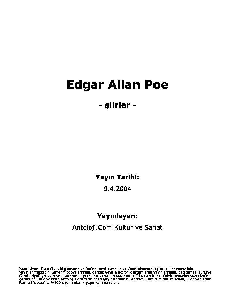 Şiirler-Edgar Allan Poe-27s